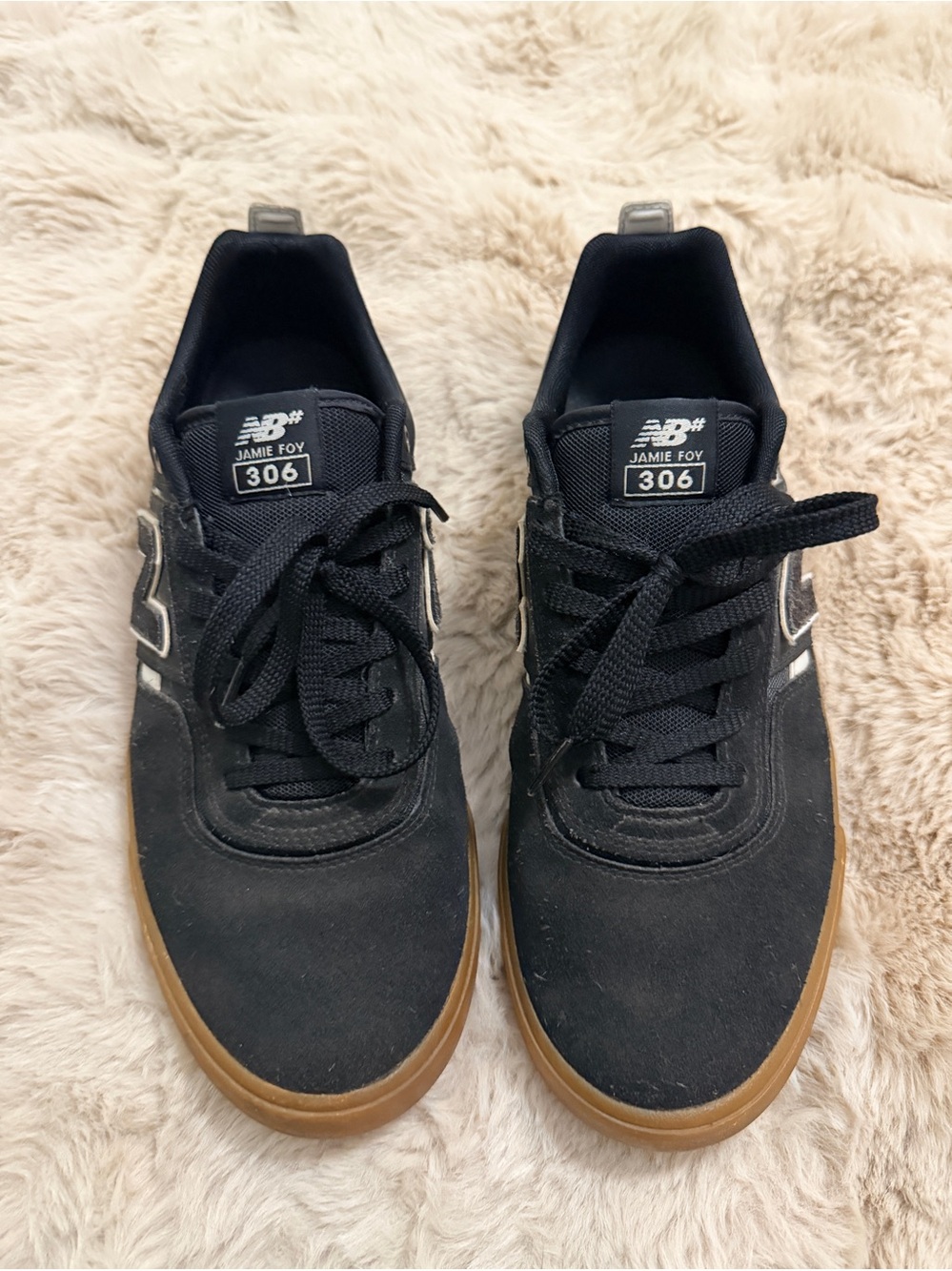 New Balance Jamie Foy 306 Men's Black Skate Shoes Sz 11.5 gum soles suede